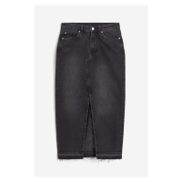 H & M - Džínová sukně - černá