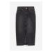 H & M - Džínová sukně - černá