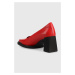 Kožené lodičky Vagabond Shoemakers EDWINA červená barva, na podpatku