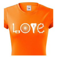 Dámské tričko pro cyklistky s potiskem LOVE