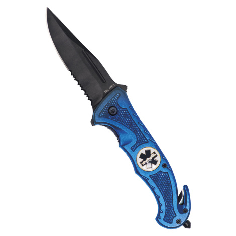 Zavírací nůž RESCUE Mil-Tec® s kombinovaným ostřím – černý – Modrá Mil-Tec(Sturm Handels)