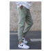 Madmext Mint Green Raised Basic Men's Sweatpants 5482
