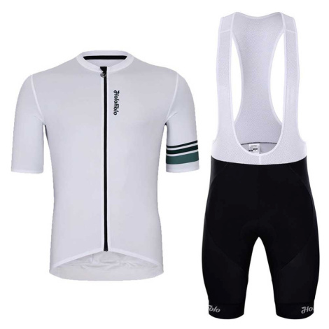 HOLOKOLO Cyklistický krátký dres a krátké kalhoty - HONEST ELITE - bílá/černá