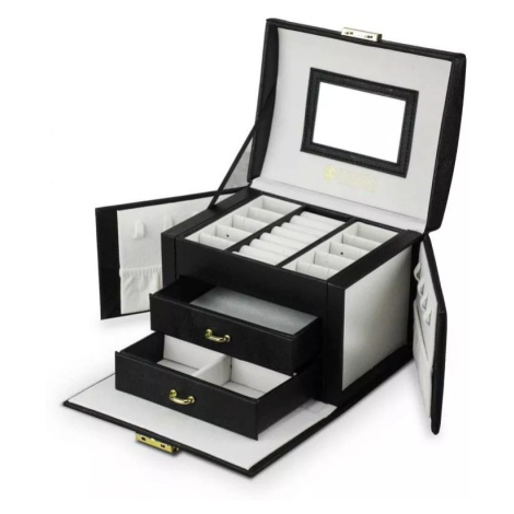 Elen kufřík na šperky šperkovnice Černá