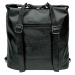 Praktický černý kabelko-batoh 2v1 s kapsami