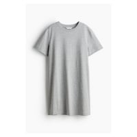 H & M - Bavlněné tričkové šaty - šedá