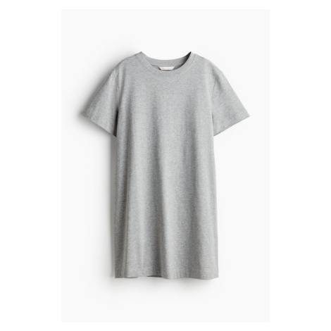 H & M - Bavlněné tričkové šaty - šedá H&M