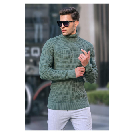 Madmext Khaki Turtleneck Knitwear Sweater 6832