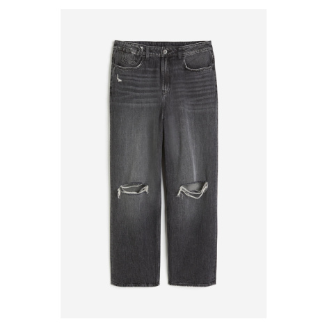 H & M - Baggy Low Jeans - černá H&M