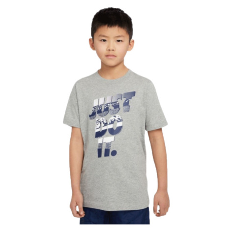 Nike SPORTSWEAR CORE BRANDMARK 1 Chlapecké tričko, šedá, velikost