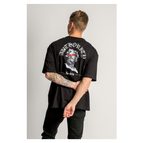 Oversized Tričko, Barva Černá, s Potiskem Hendrix Authority- Oversized Box Fit Hedrix