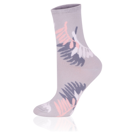 Dámské ponožky Italian Fashion S144D Aloe Šedo-ružová