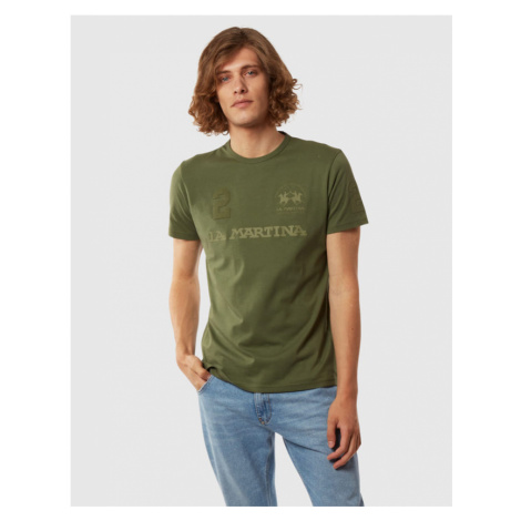 Tričko La Martina Man Cotton Jersey T-Shirt - Zelená