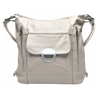 Velký šedobéžový kabelko-batoh 2v1 s kapsami Callie