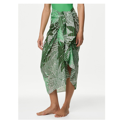 Zelený dámský vzorovaný sarong Marks & Spencer