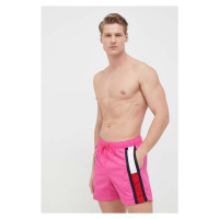 Plavkové šortky Tommy Hilfiger růžová barva