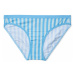 Victorias Secret modré proužkované kalhotky Stretch Cotton Bikini Panty