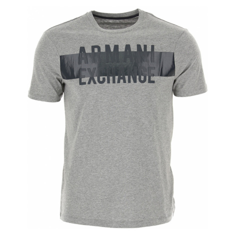 Pánské tričko s černým nápisem Armani Exchange