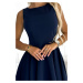 Elegantní asymetrické modré šaty NORA Tmavě modrá