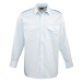 Premier Workwear Unisex pilotní košile s dlouhým rukávem PR210 Light Blue -ca. Pantone 2708