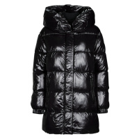 MICHAEL Michael Kors HORIZONTAL QUILTED DOWN COAT WITH ATTACHED HOOD Černá