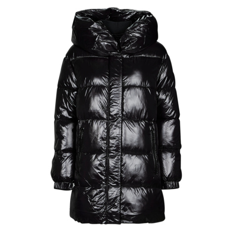 MICHAEL Michael Kors HORIZONTAL QUILTED DOWN COAT WITH ATTACHED HOOD Černá