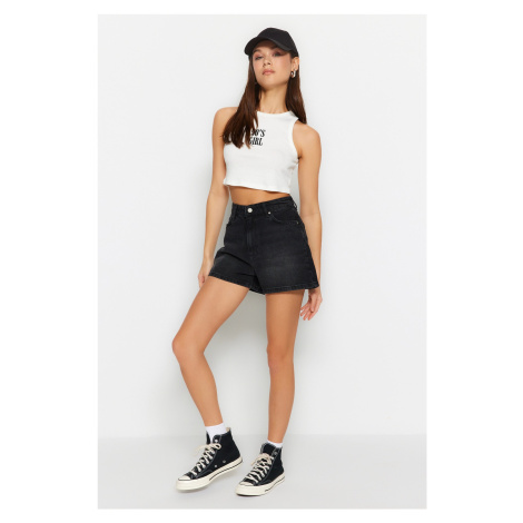 Trendyol Black Denim Shorts & Bermuda