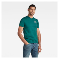 G-STAR T-shirt - Back logo slim in t green