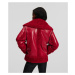 Bunda karl lagerfeld faux shearling jacket červená