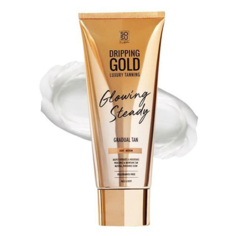 Dripping Gold Glowing Steady samoopalovací krém Gradual Tan light/medium 200 ml