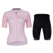HOLOKOLO Cyklistický krátký dres a krátké kalhoty - TENDER ELITE LADY - růžová/černá