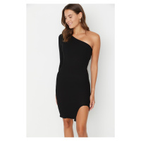 Trendyol Black Camisole Bodycon Ribbed Knitted Dress