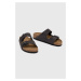 Semišové pantofle Birkenstock Arizona dámské, šedá barva, 1028592