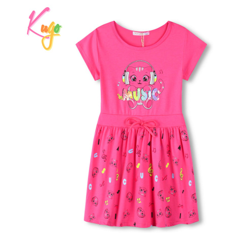 Dívčí šaty - KUGO MS1744, sytě růžová Barva: Růžová