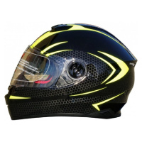 MAXX FF 965 Intergální helma se sluneční clonou černozelená reflex