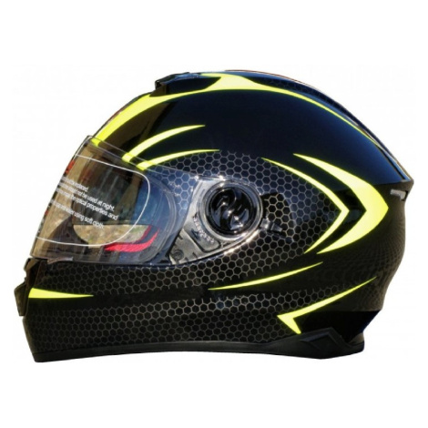 MAXX FF 965 Intergální helma se sluneční clonou černozelená reflex