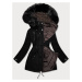 Černo-hnědá oboustranná dámská zimní bunda (W557)