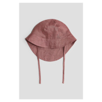 H & M - Lněný letní klobouček - růžová