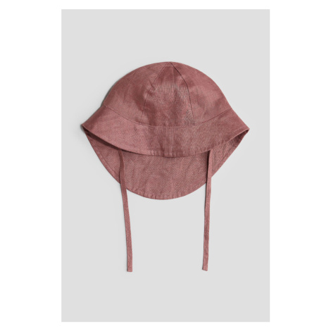 H & M - Lněný letní klobouček - růžová H&M