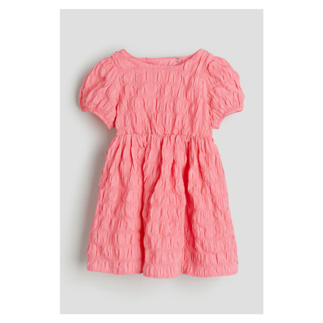 H & M - Šaty's nabíranými rukávy - růžová H&M