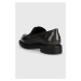 Kožené mokasíny Vagabond Shoemakers ALEX W dámské, černá barva, na plochém podpatku, 5148.004.18