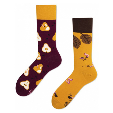 Hnědo-žluté ponožky Pear Pair