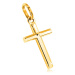 Přívěsek z 9K žlutého zlata - křížek s hladkým a zrcadlově lesklým povrchem