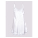 Yoclub Dámská saténová noční košile PIS-0012K-3400 White