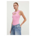 Top Karl Lagerfeld Jeans dámský, růžová barva