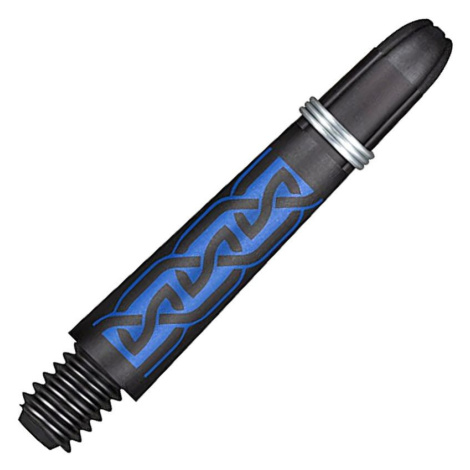 Násadky na šipky Shot Koi Carbon Helioknot modré, 35 mm krátké Shot Darts