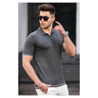 Madmext Anthracite Polo Collar Men's T-Shirt 5090