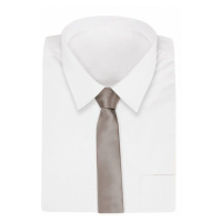 Hladká pánská kravata v trendy popelavé barvě