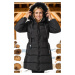 Z6764 DEWBERRY WOMEN'S COAT-PLAIN BLACK