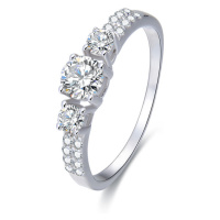 Beneto Stříbrný prsten s krystaly AGG197